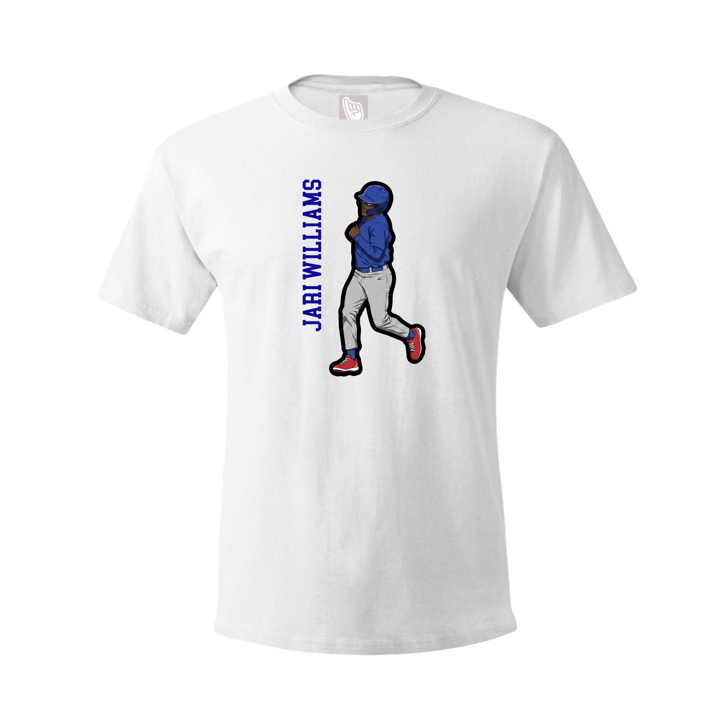 Youth Tee — Name Vertical in White