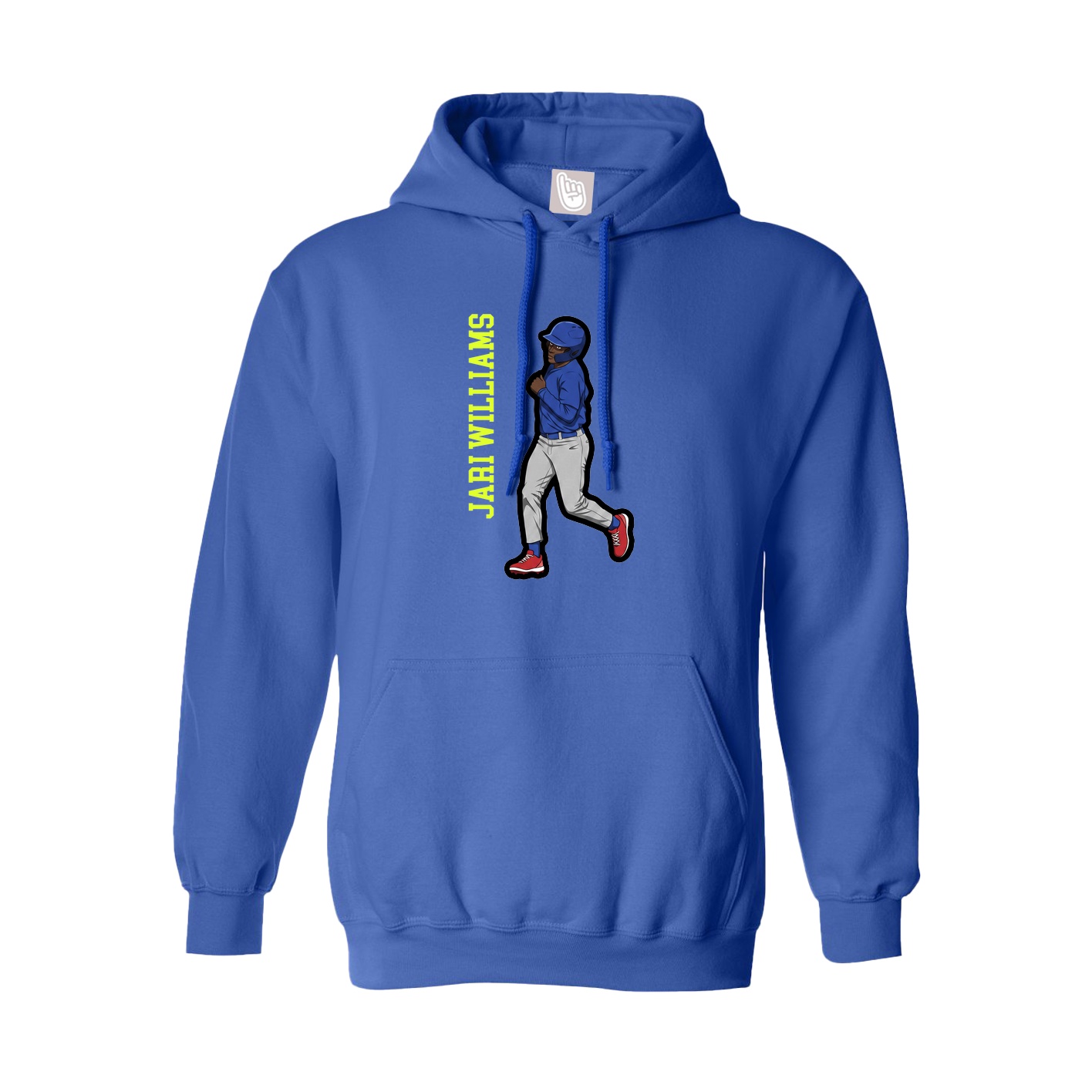 Hoodie — Name Vertical in Royal