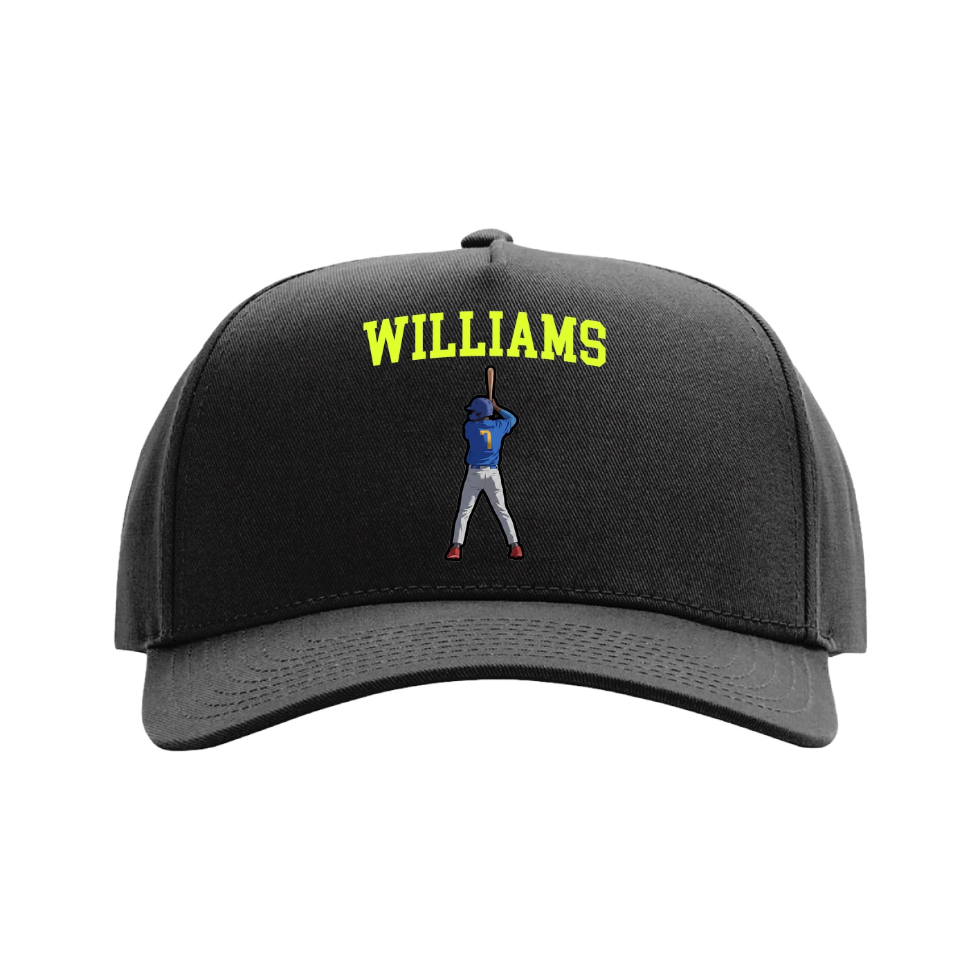 Full Fabric Five-Panel Champ Cap — Shirsey in Black
