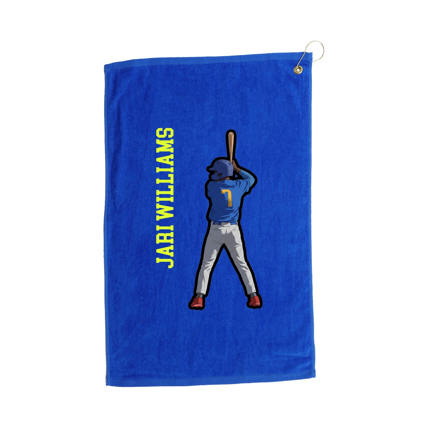 Golf Towel — Name Vertical in Royal