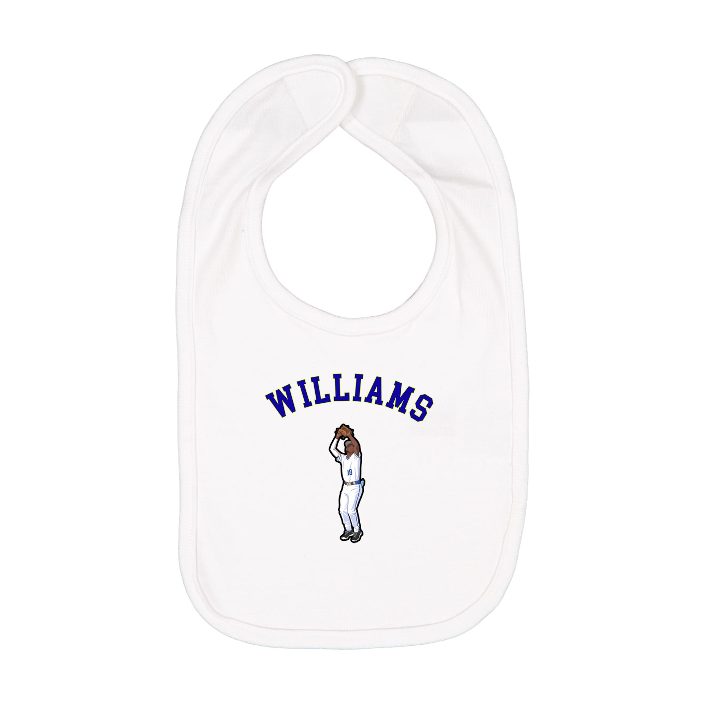 Infant Bib — Shirsey Arch in White