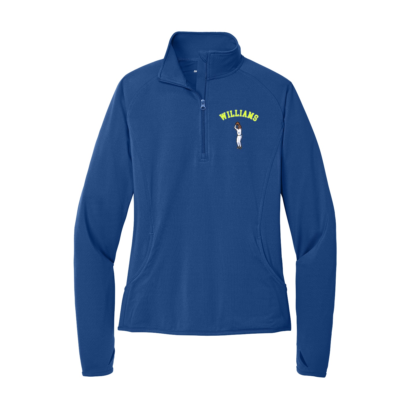 Women's Q-Zip Pullover — Shirsey Arch in Royal