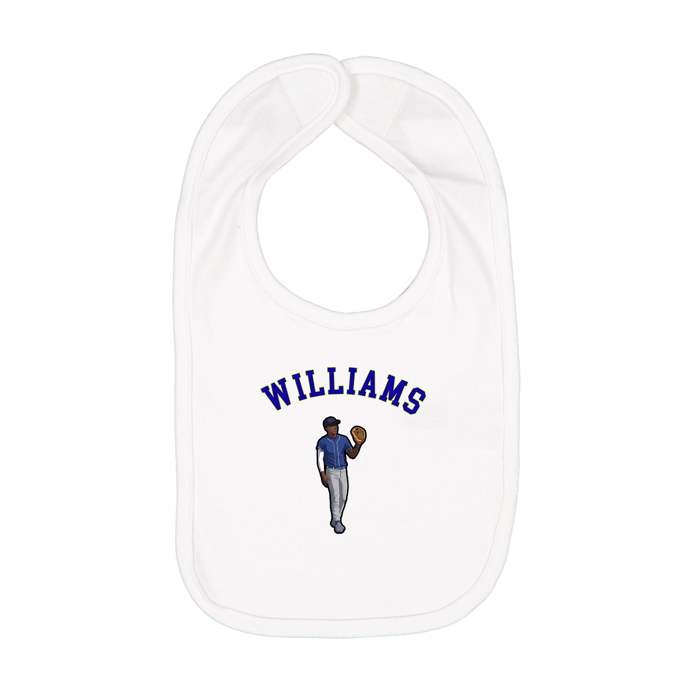Infant Bib — Shirsey Arch in White