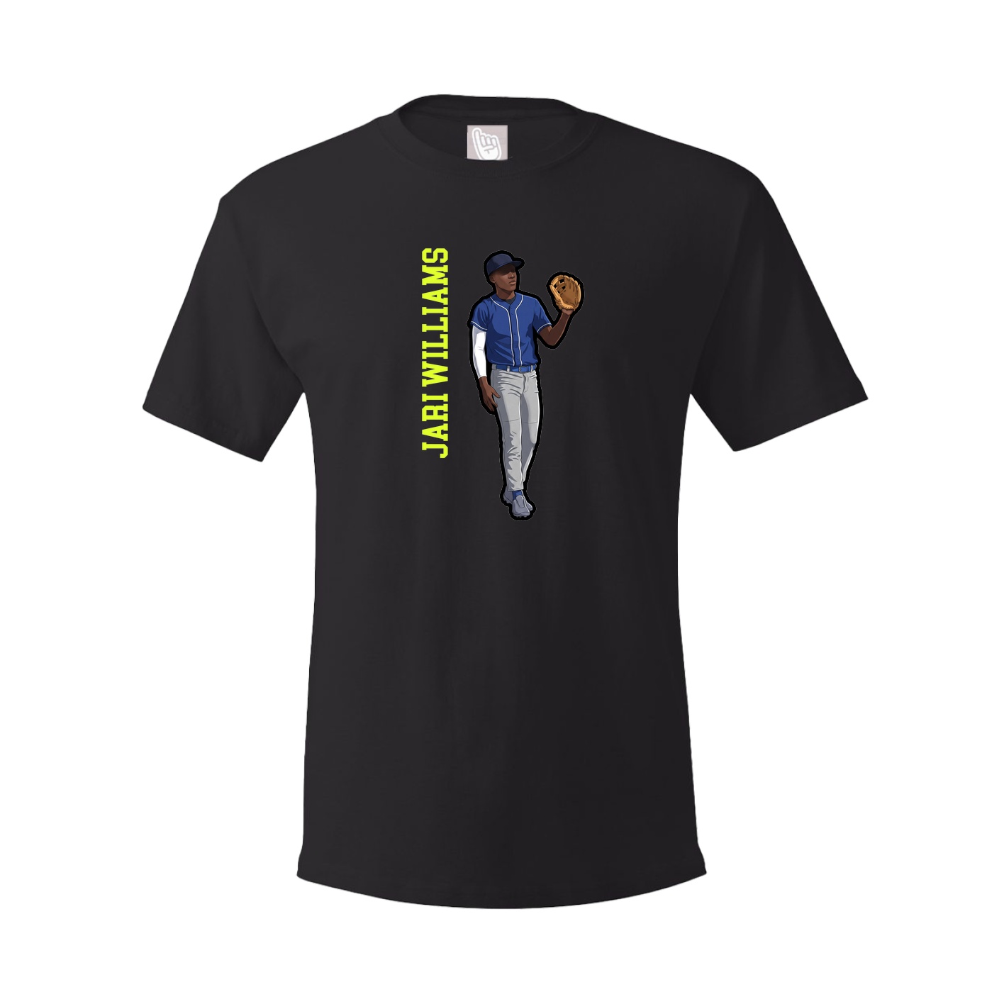 Youth Tee — Name Vertical in Black
