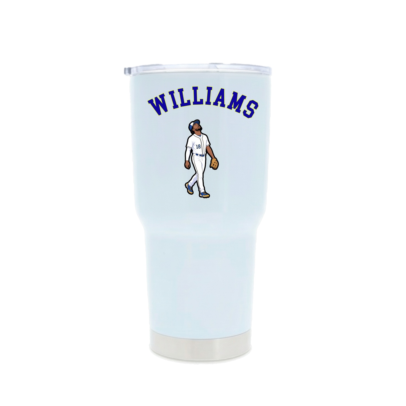 30oz Stainless Steel Tumbler — Shirsey Arch in White
