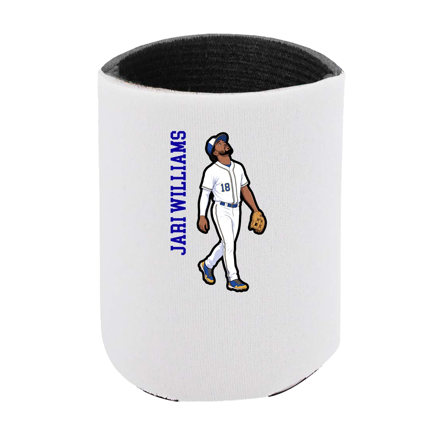 Can Holder — Name Vertical in White