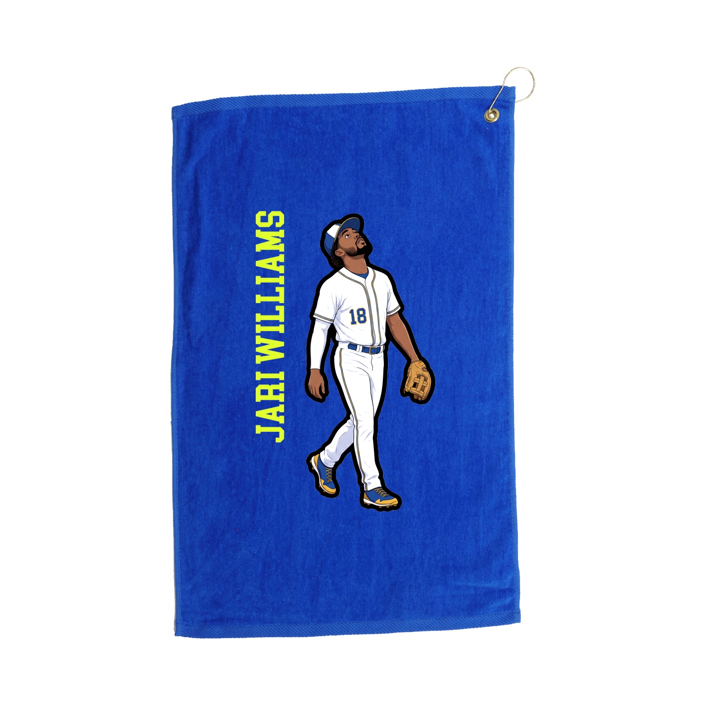 Golf Towel — Name Vertical in Royal