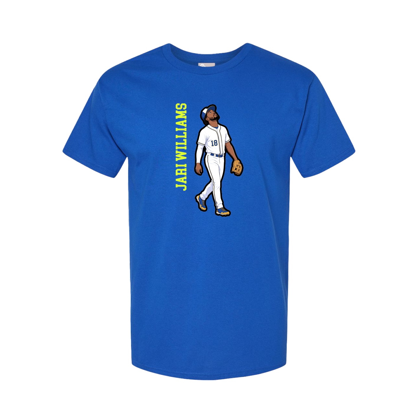Youth Tee — Name Vertical in Royal