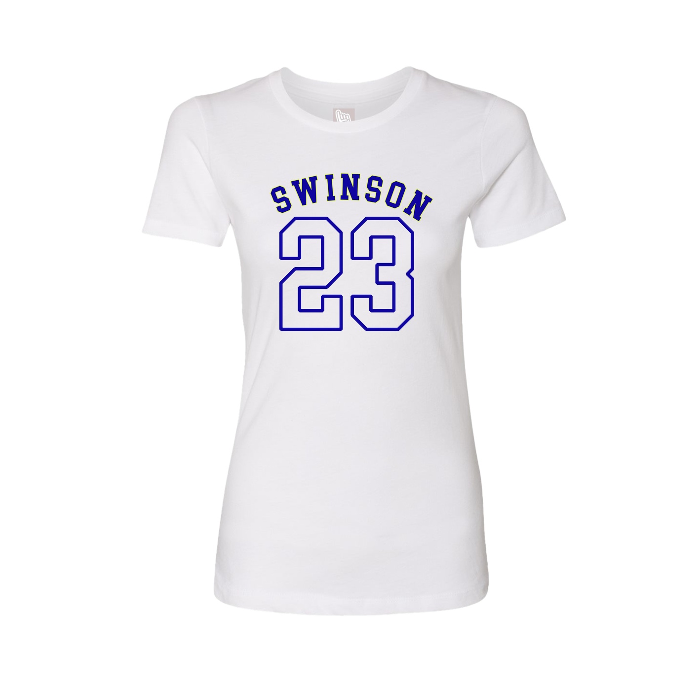 Fitted Women's Tee — Shirsey Arch in White