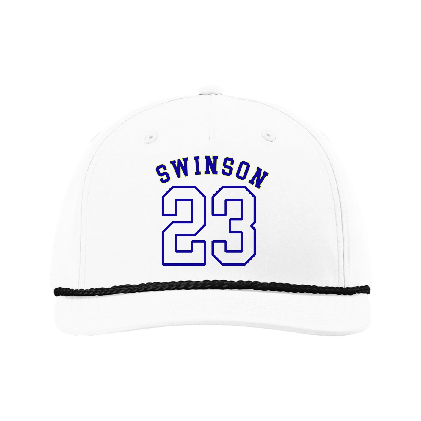 Five-Panel Classic Rope Cap — Shirsey Arch in White