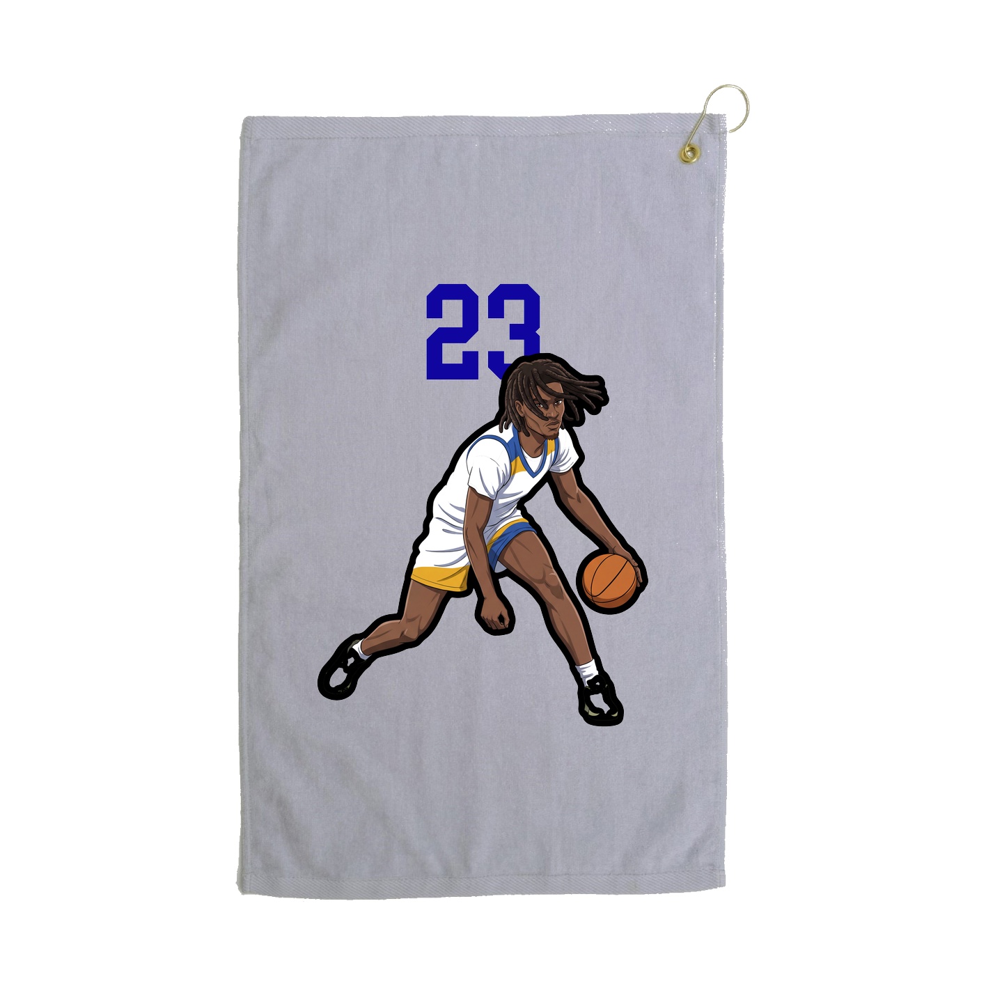 Golf Towel — Number Top in Grey