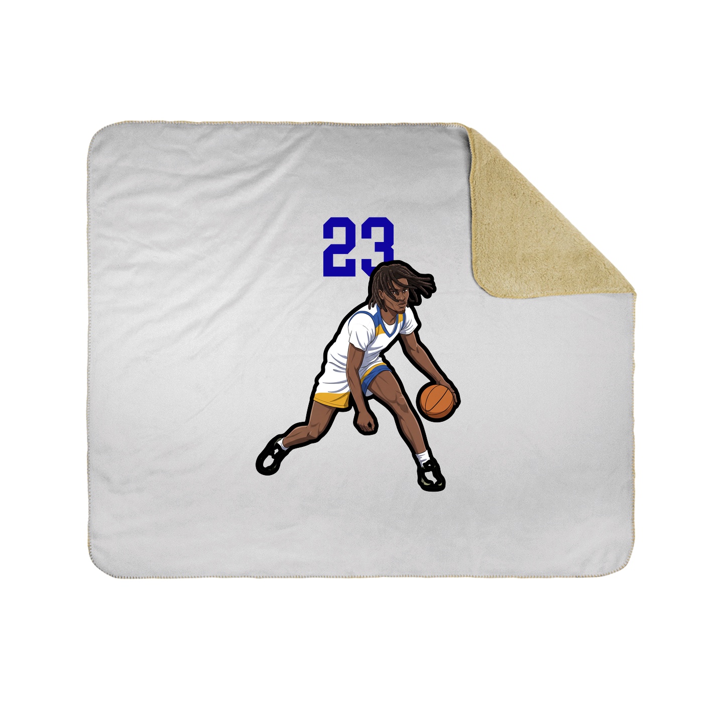 Throw Blanket — Number Top in White