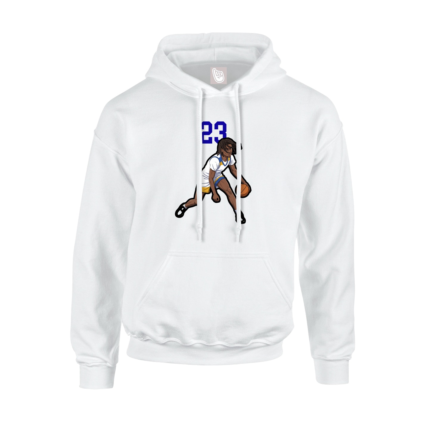 Youth Hoodie — Number Top in White