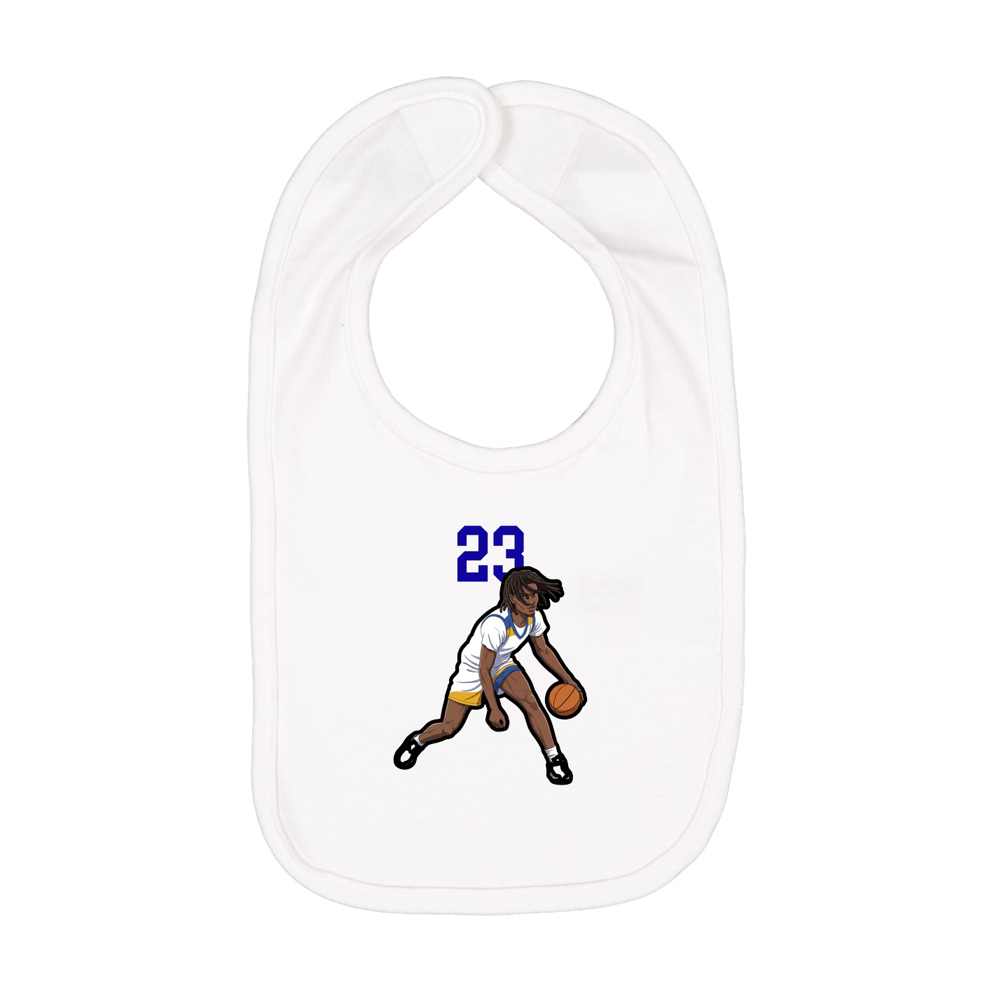 Infant Bib — Number Top in White