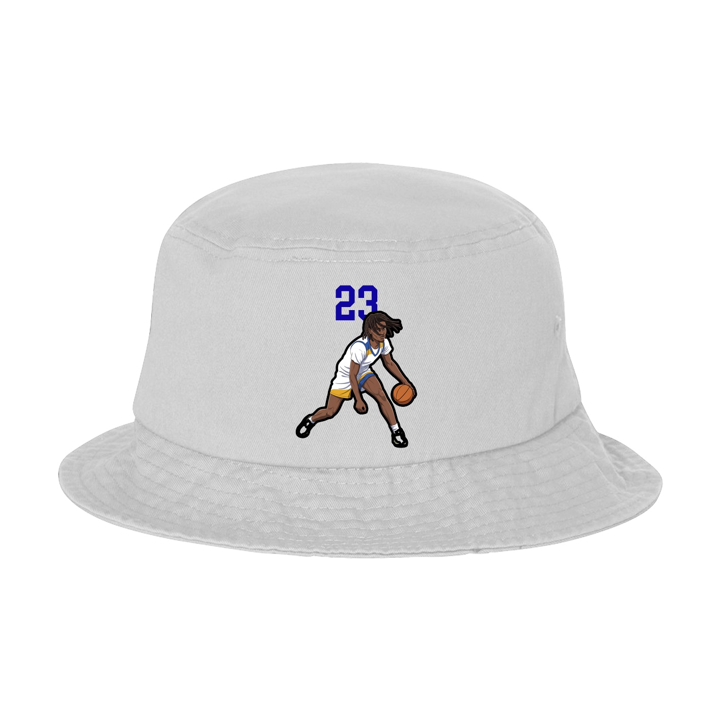 Bucket Cap — Number Top in White