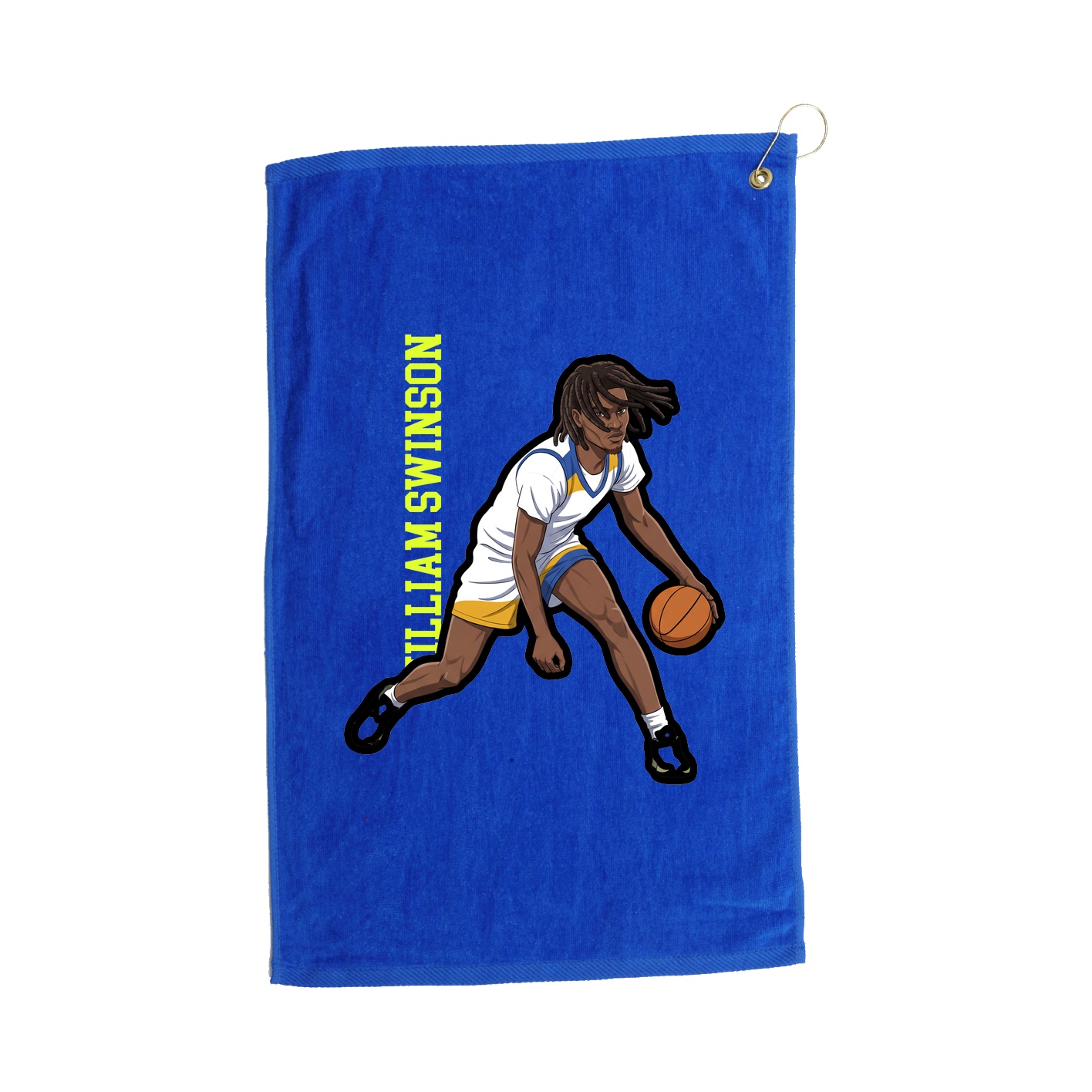Golf Towel — Name Vertical in Royal