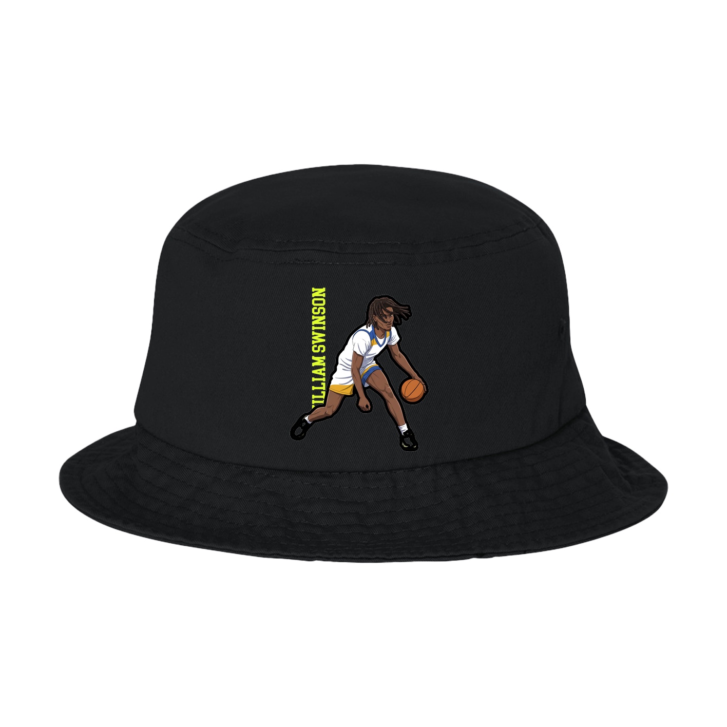 Bucket Cap — Name Vertical in Black