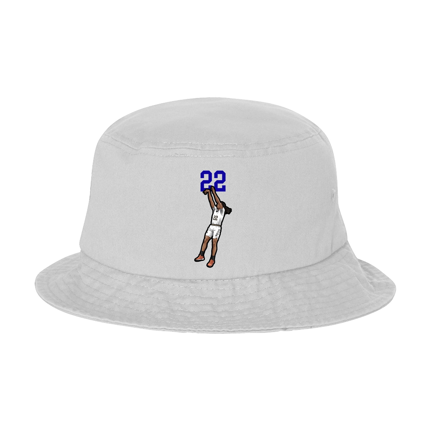 Bucket Cap — Number Top in White