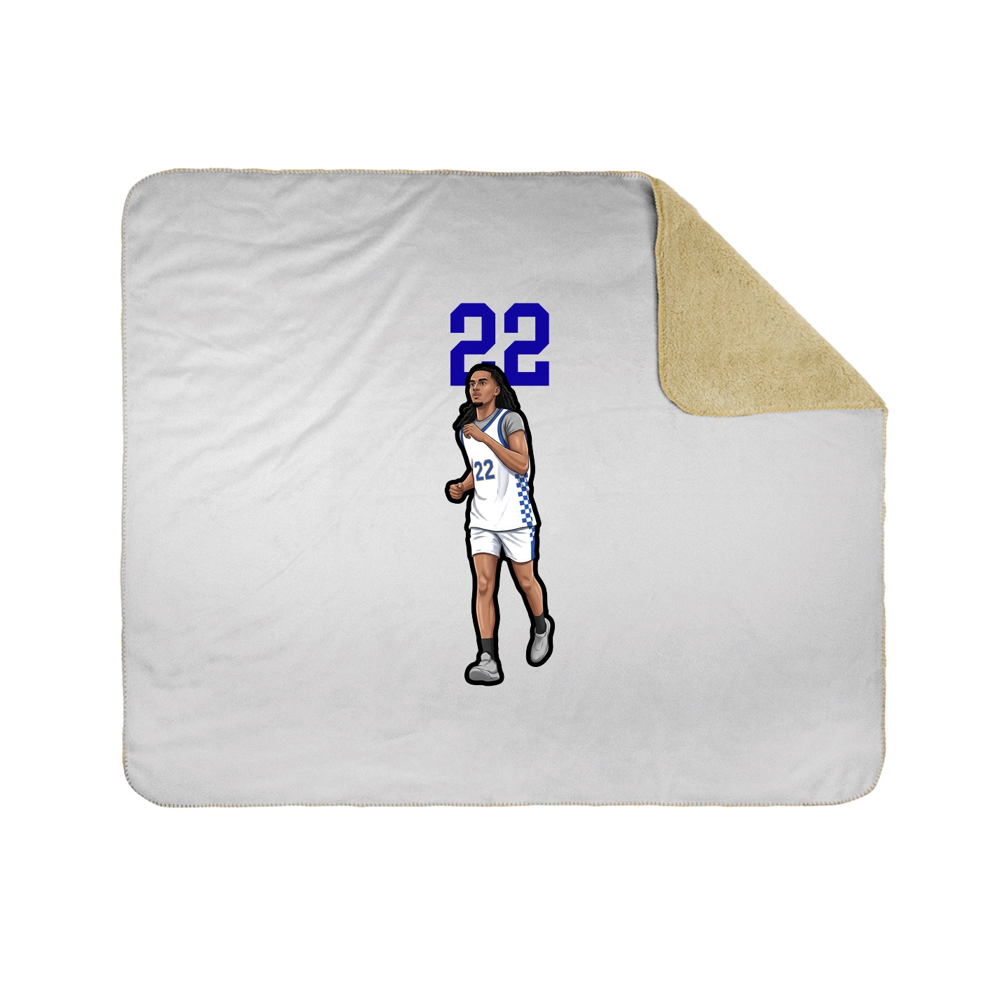 Throw Blanket — Number Top in White