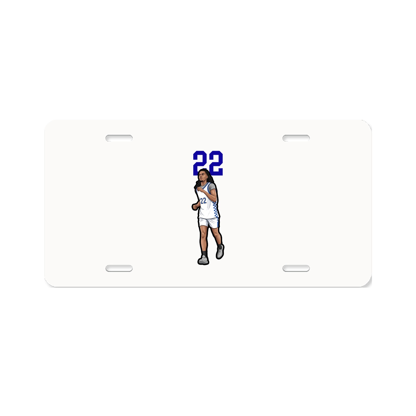 License Plate — Number Top in Classic