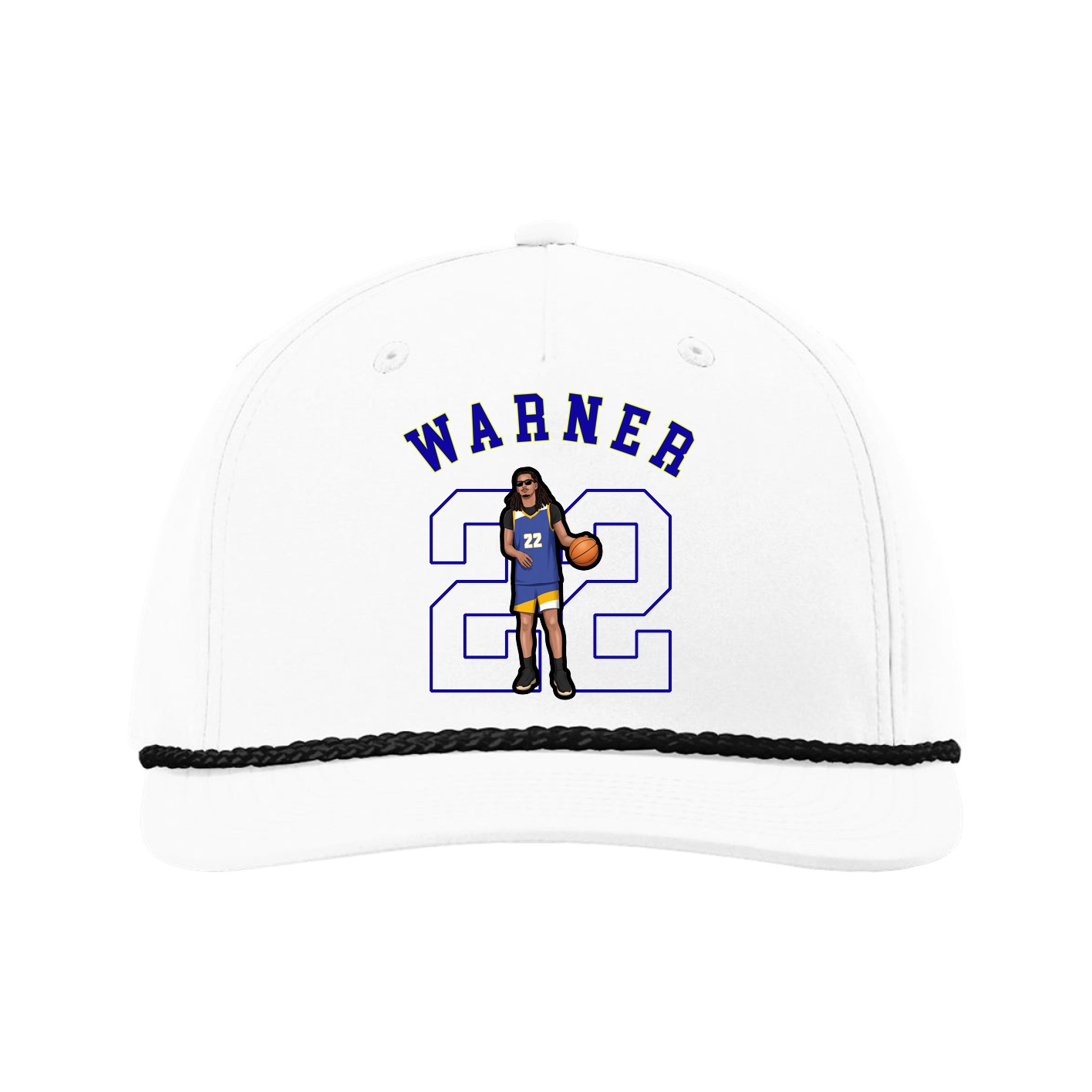 Five-Panel Classic Rope Cap — Shirsey Arch in White