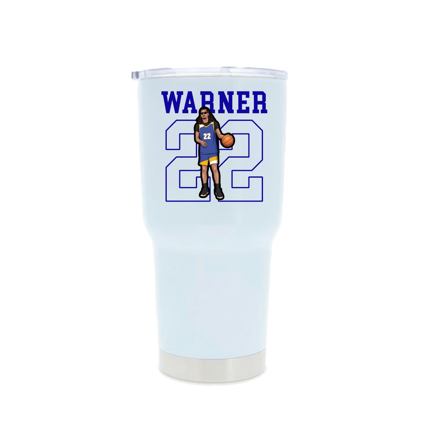 30oz Stainless Steel Tumbler — Shirsey in White