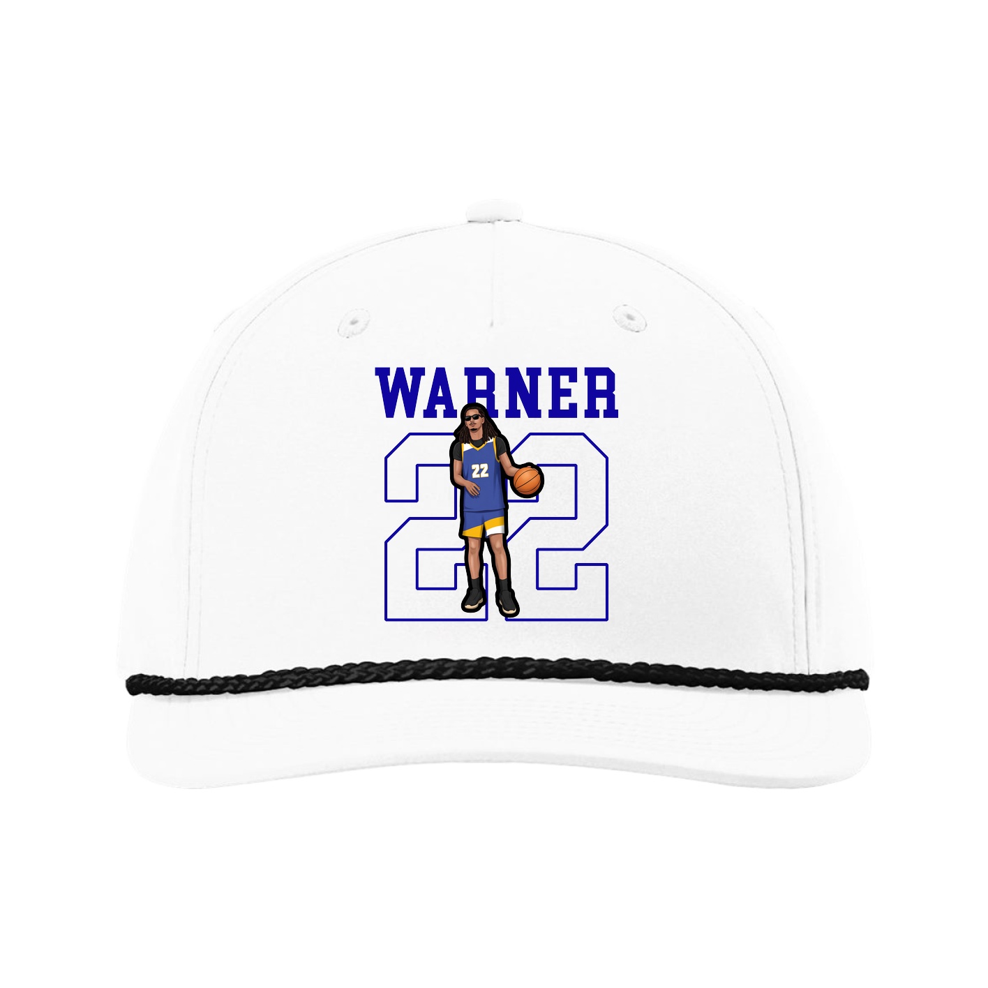 Five-Panel Classic Rope Cap — Shirsey in White