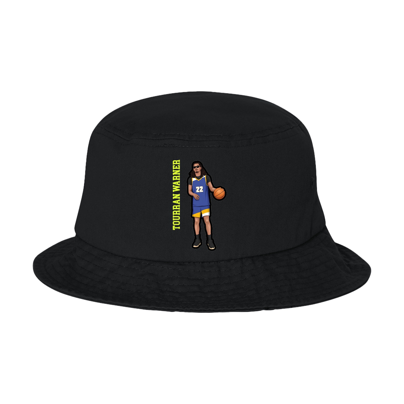 Bucket Cap — Name Vertical in Black