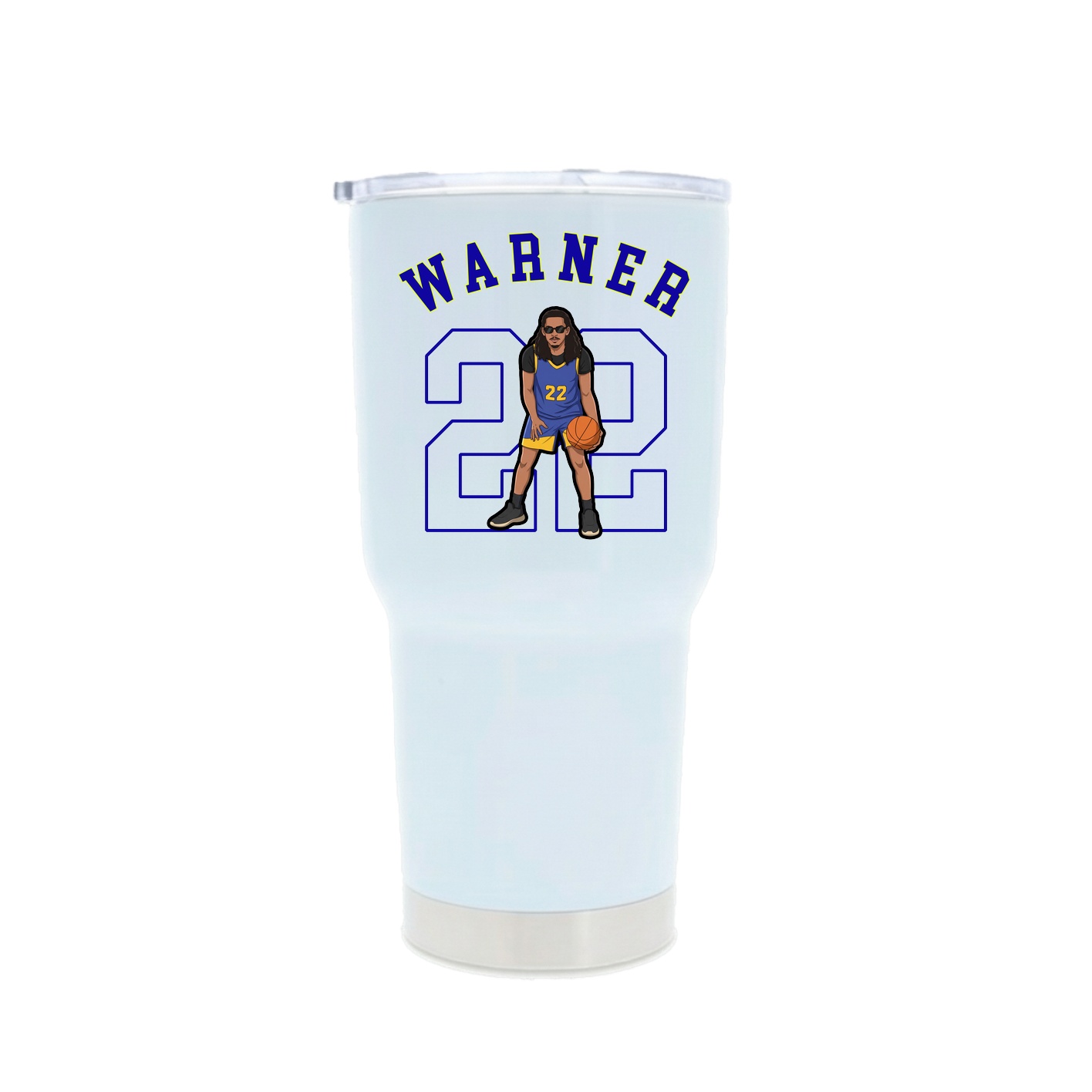 30oz Stainless Steel Tumbler — Shirsey Arch in White