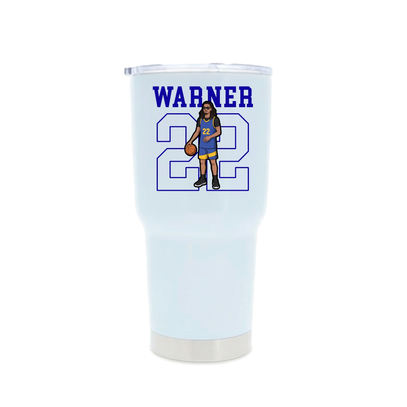 30oz Stainless Steel Tumbler — Shirsey in White