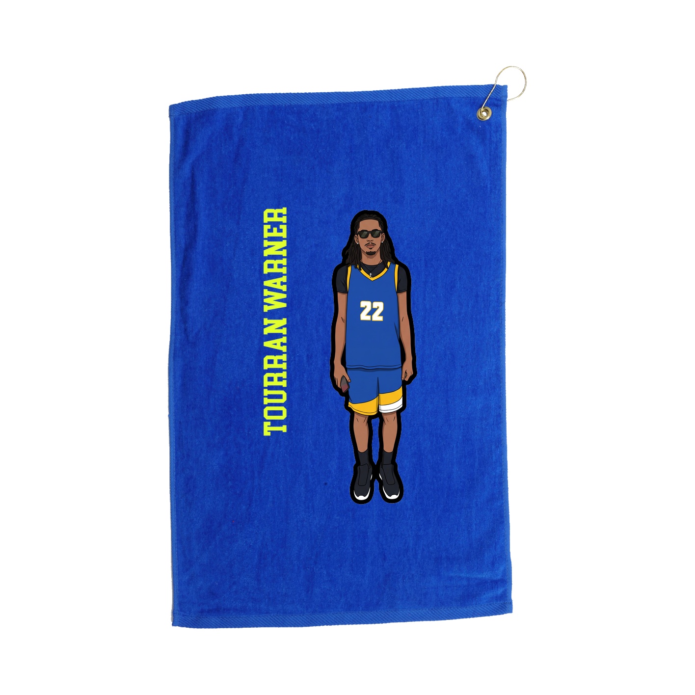 Golf Towel — Name Vertical in Royal