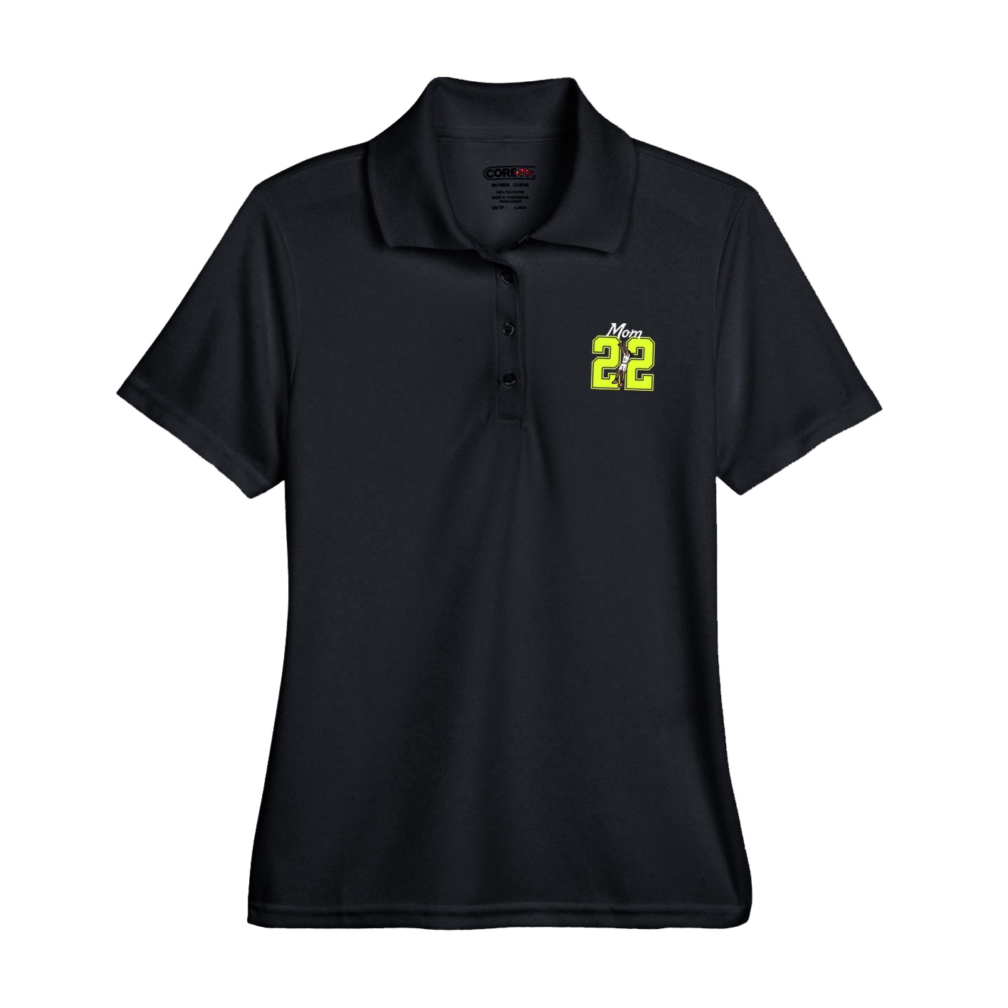 Womens Performance Polo — Mothers Day Shirsey in Black