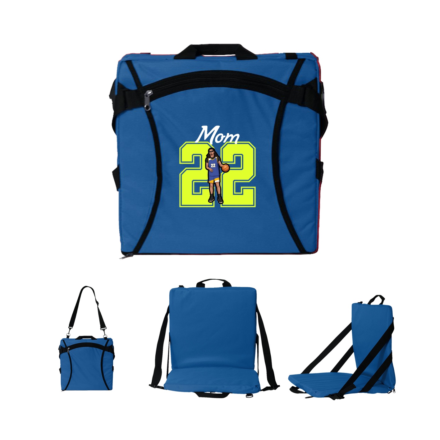 Folding Stadium Seat — Mothers Day Shirsey in Royal