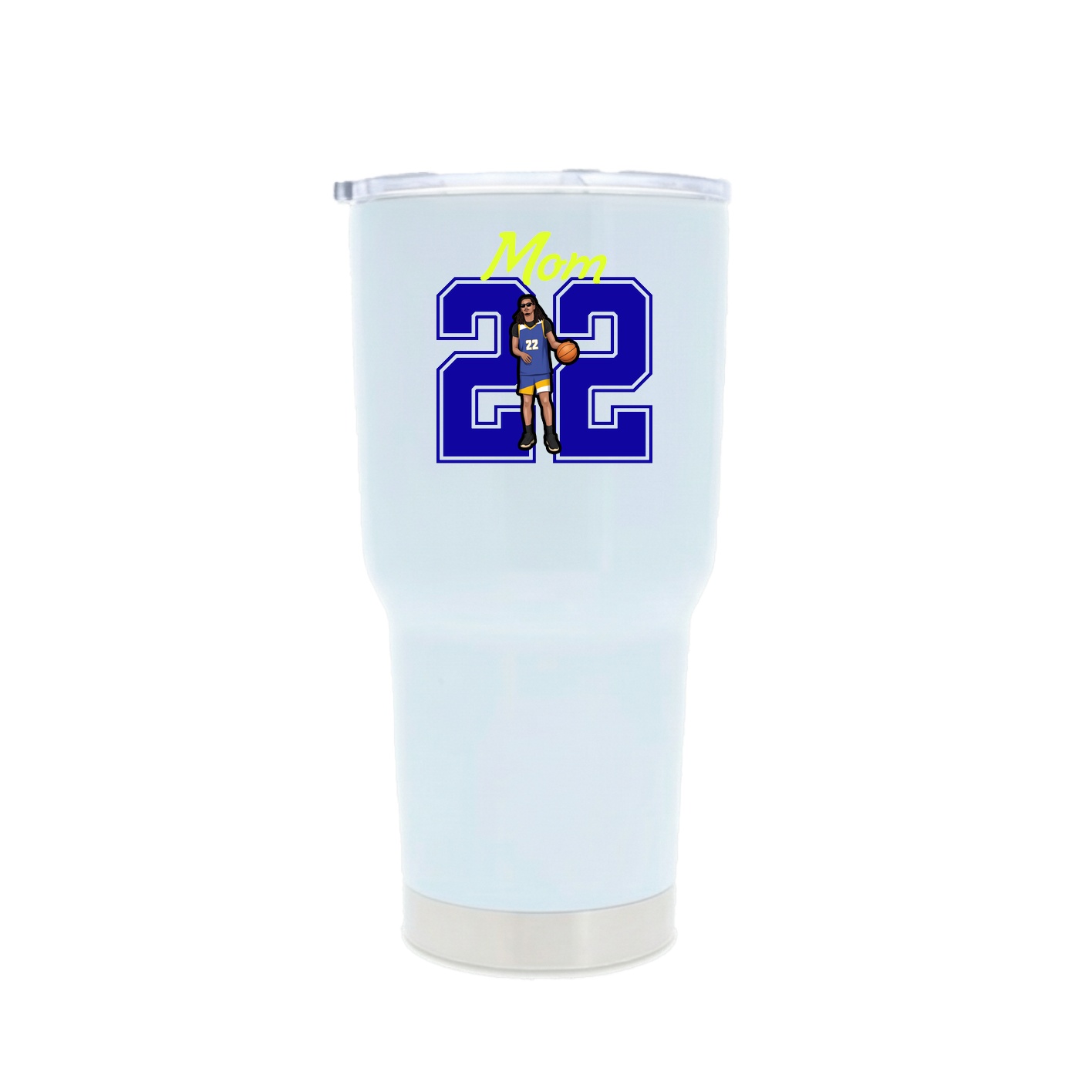 30oz Stainless Steel Tumbler — Mothers Day Shirsey in White