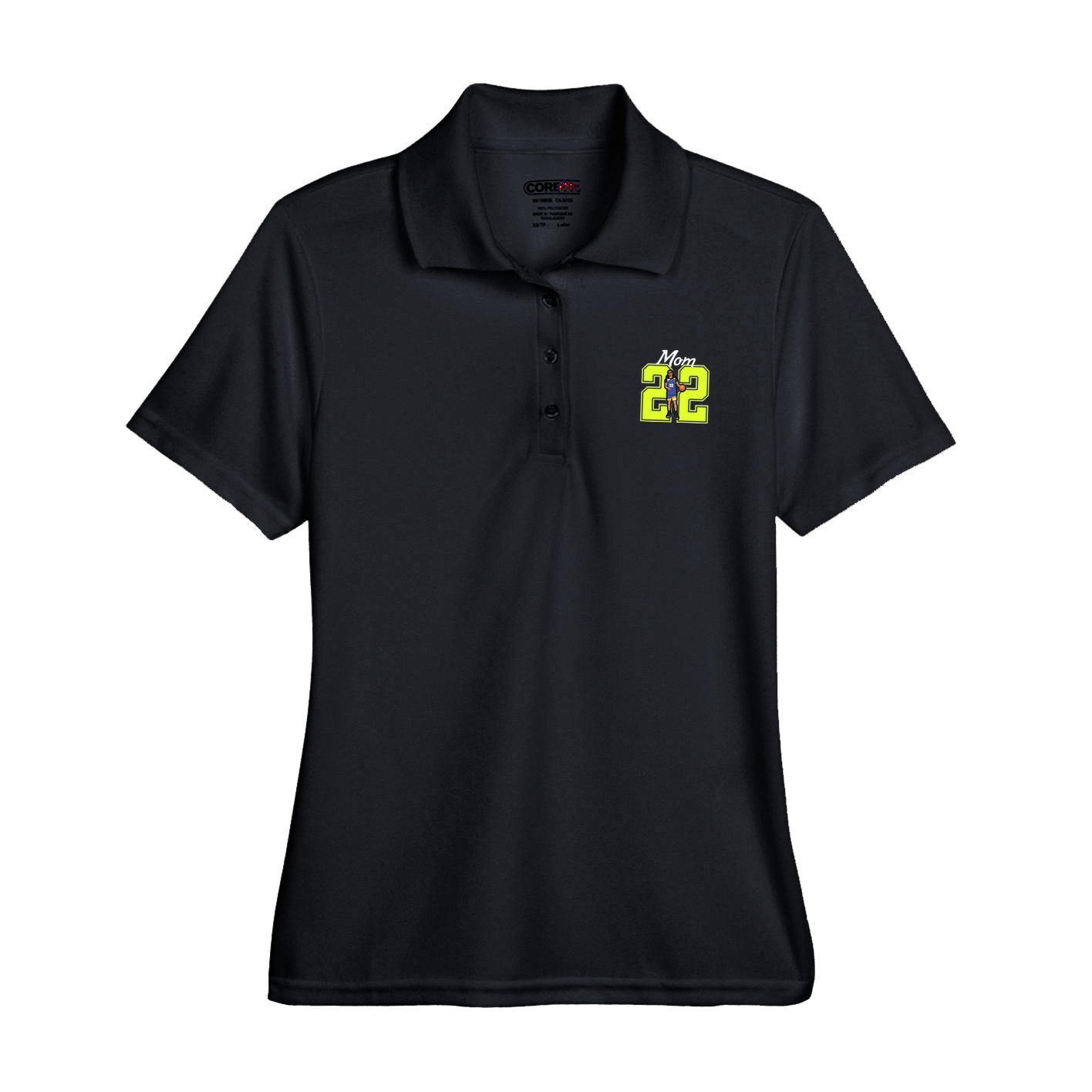 Womens Performance Polo — Mothers Day Shirsey in Black