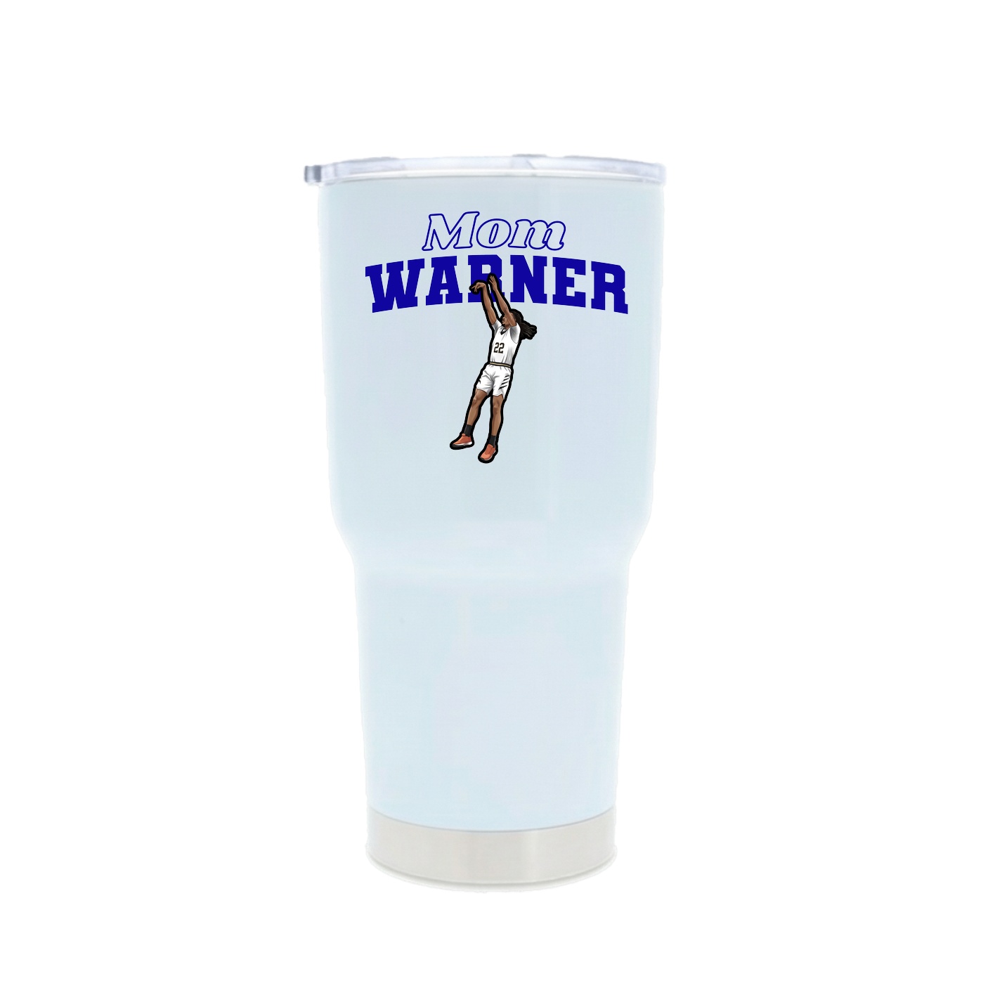 30oz Stainless Steel Tumbler — Mothers Day Block in White