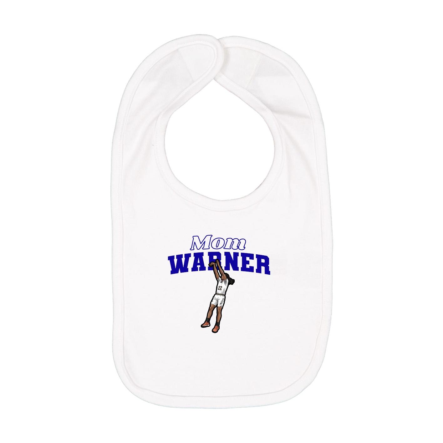 Infant Bib — Mothers Day Block in White