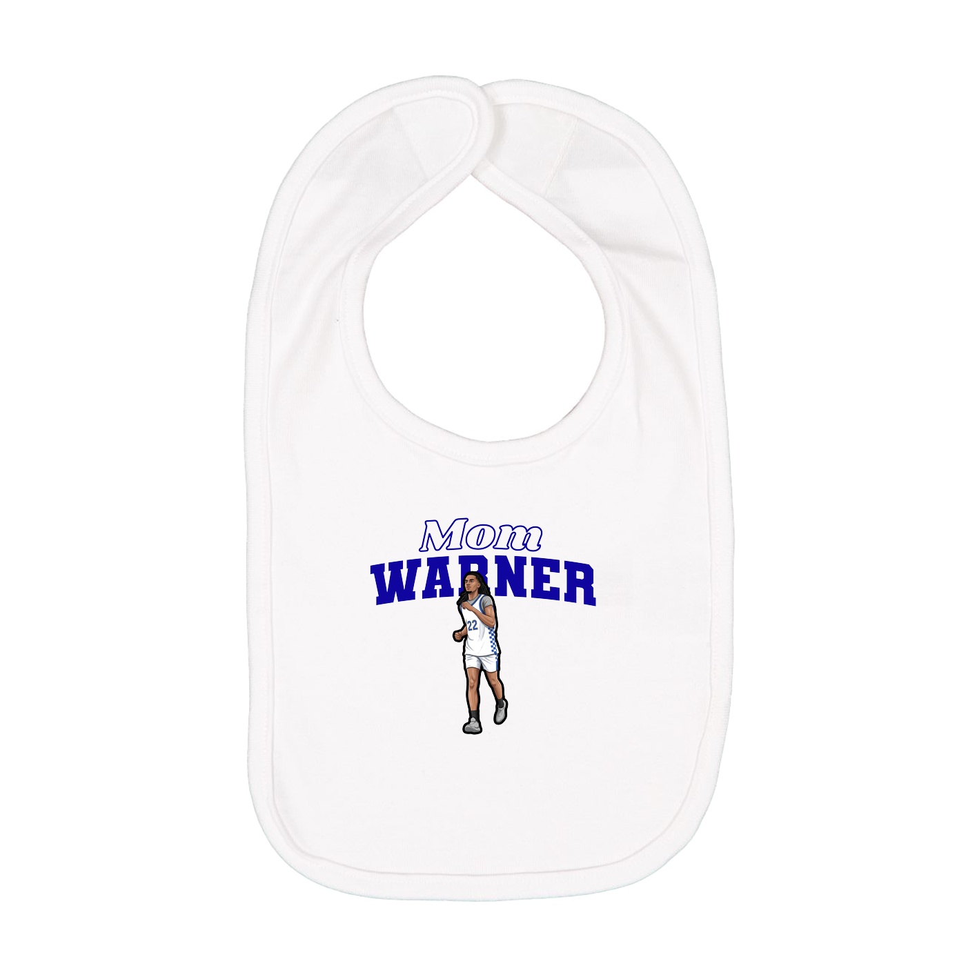 Infant Bib — Mothers Day Block in White