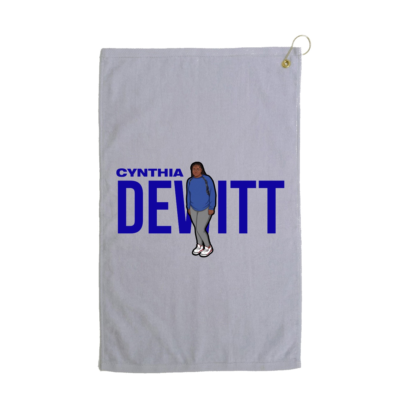 Golf Towel — Player Name in Grey