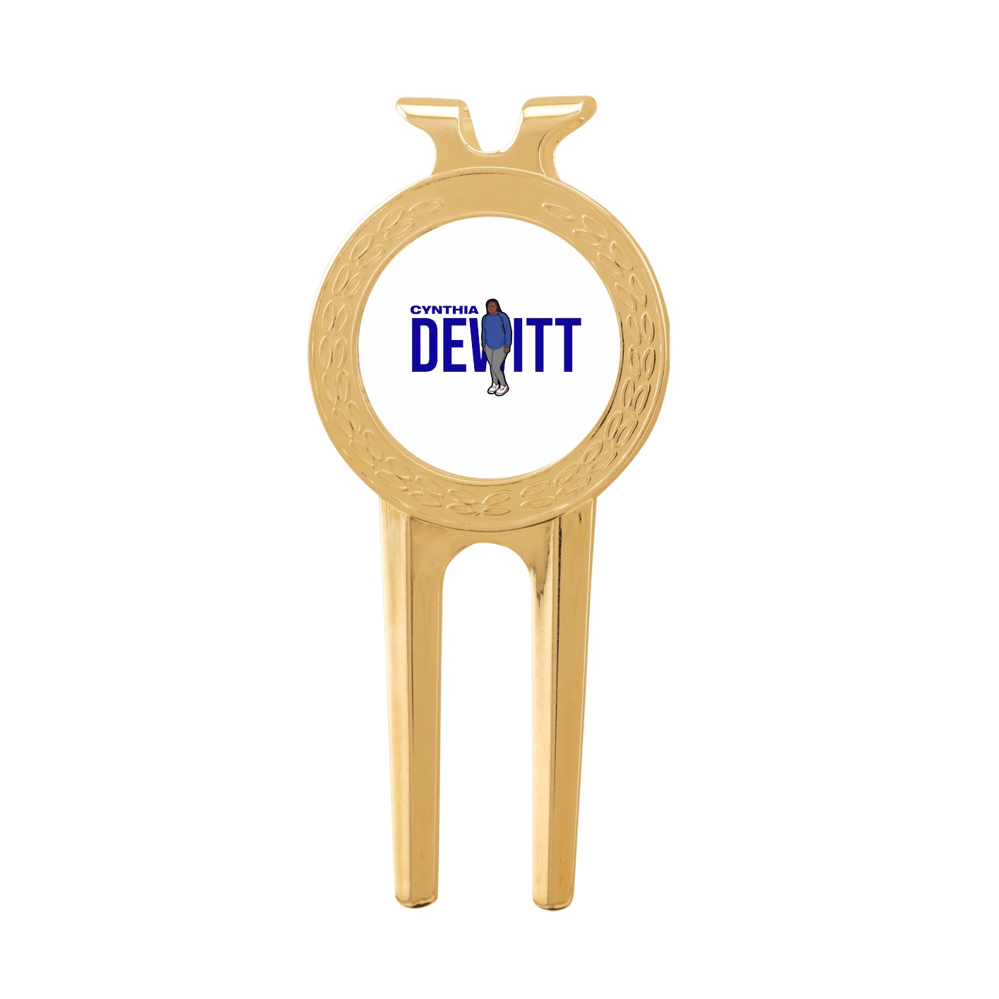 Divot Tool with Ball Marker — Player Name in Classic