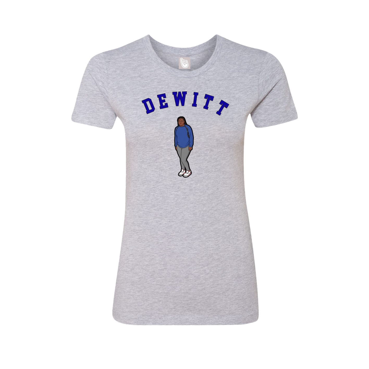 Fitted Women's Tee — Shirsey Arch in Grey