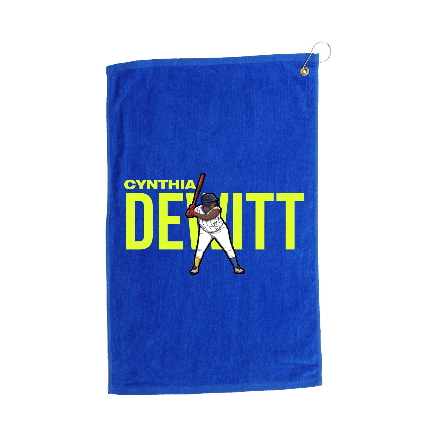 Golf Towel — Player Name in Royal