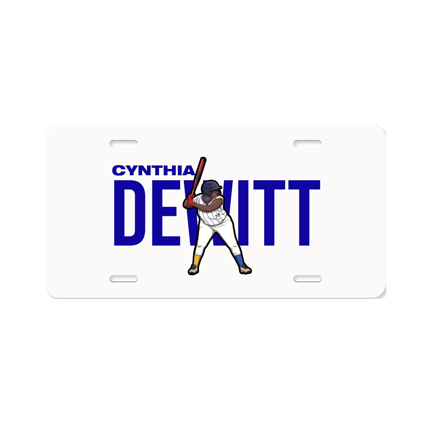 License Plate — Player Name in Classic