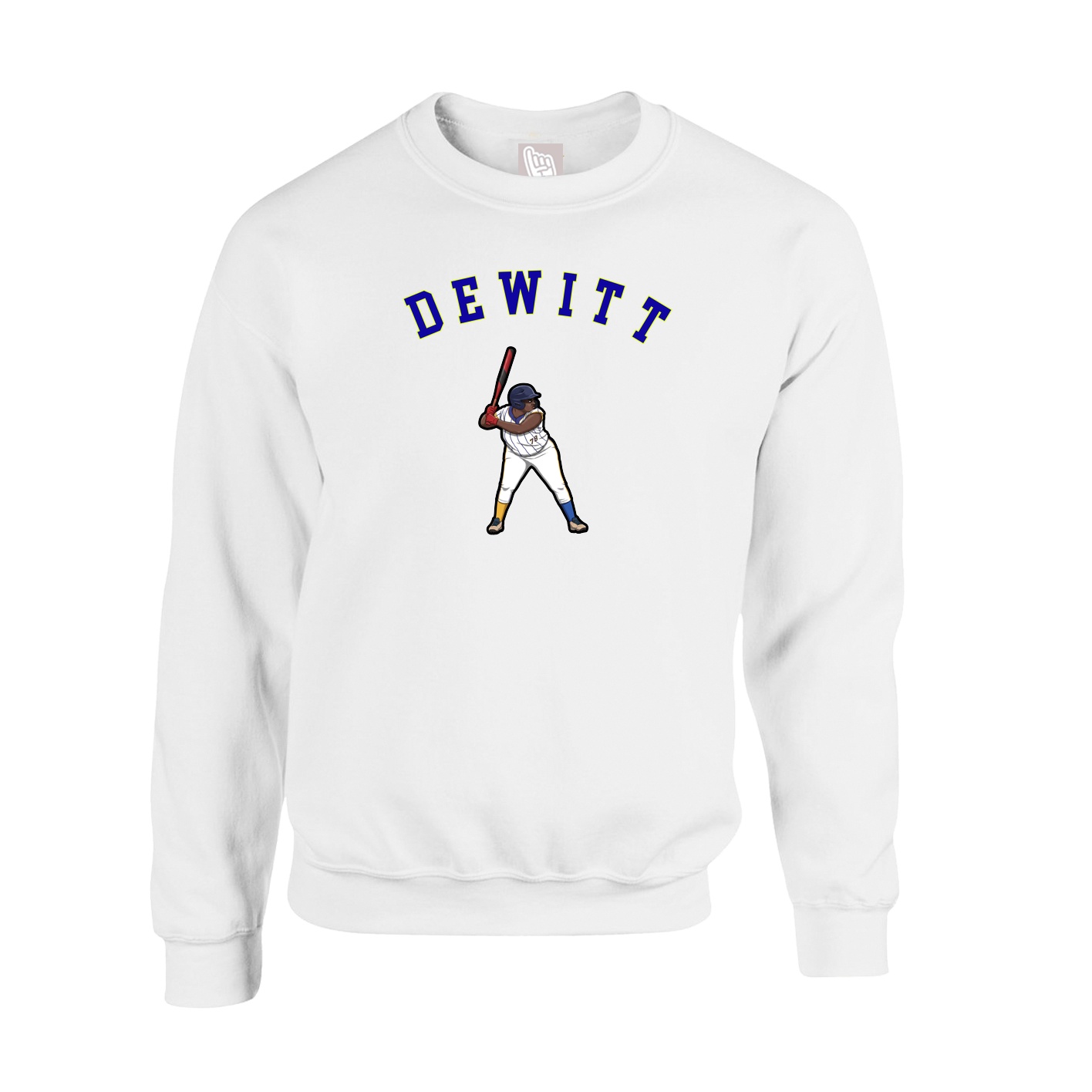 Fleece Crew — Shirsey Arch in White