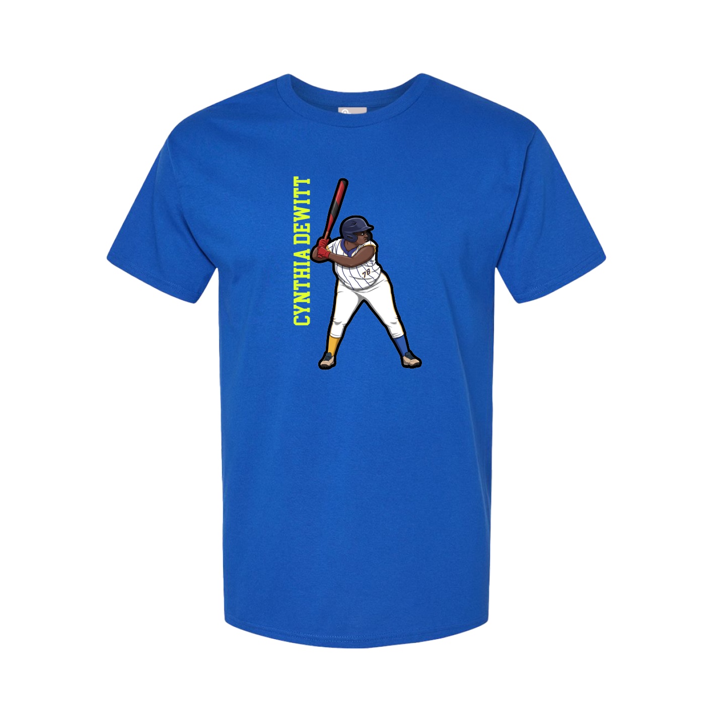 Youth Tee — Name Vertical in Royal
