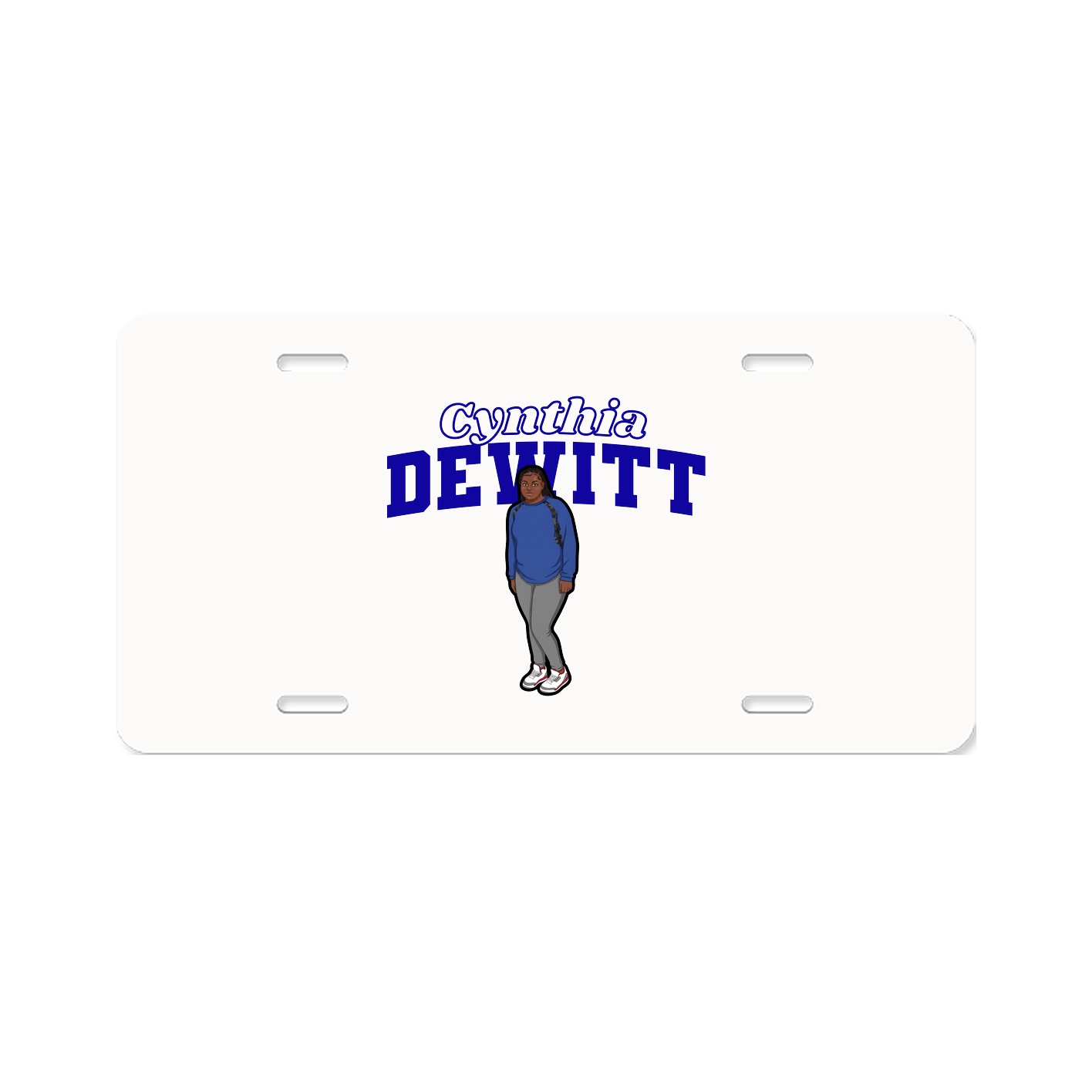 License Plate — Name Arch in Classic