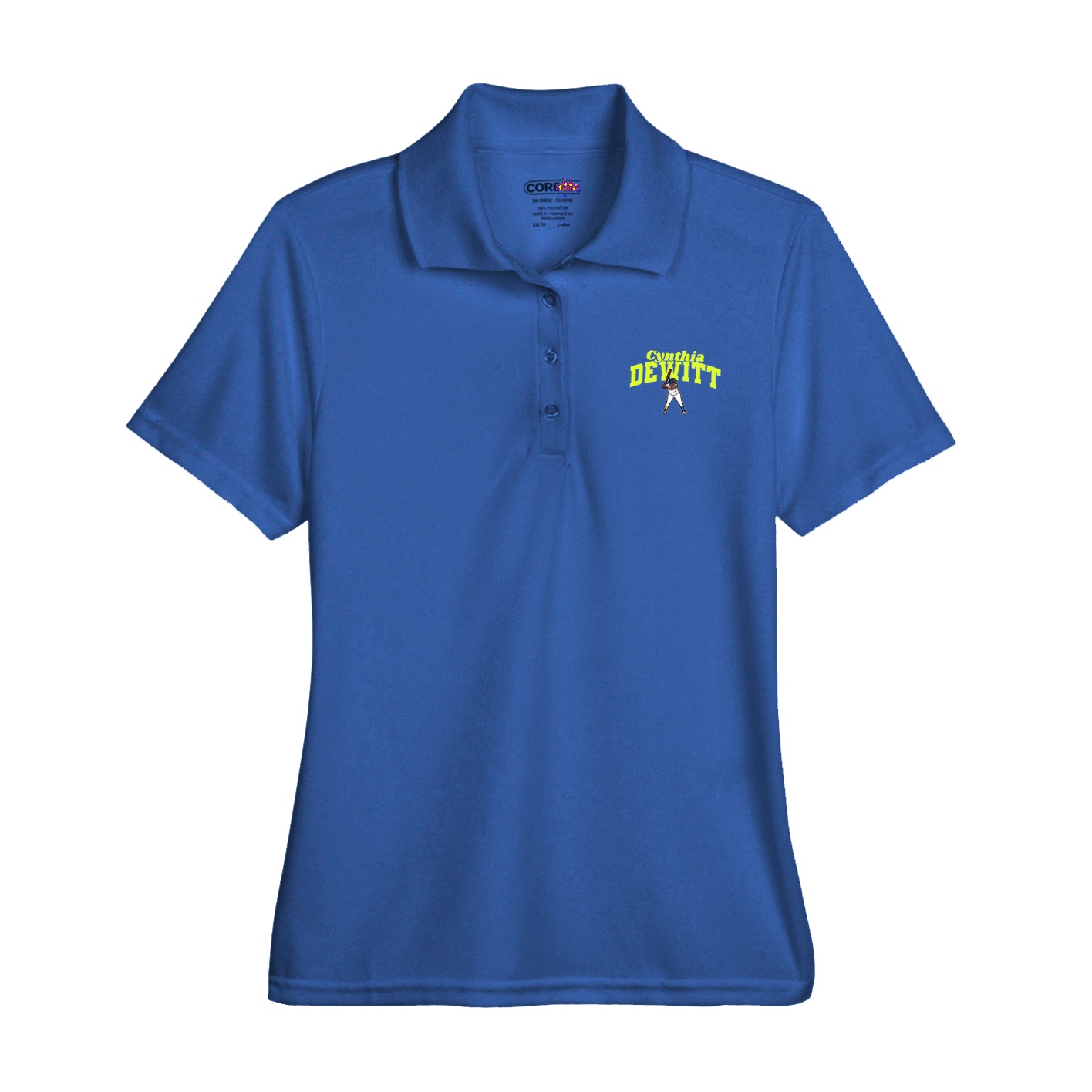 Womens Performance Polo — Signature Arch in Royal