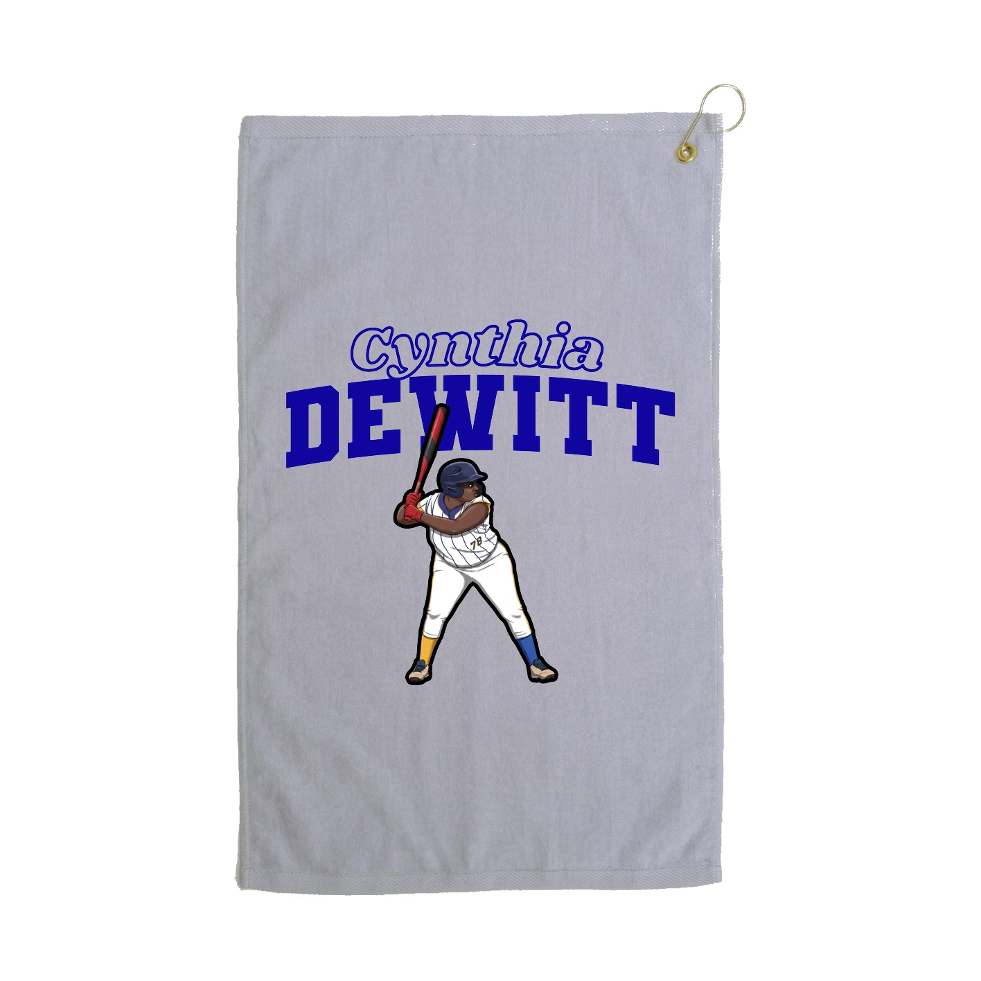 Golf Towel — Name Arch in Grey