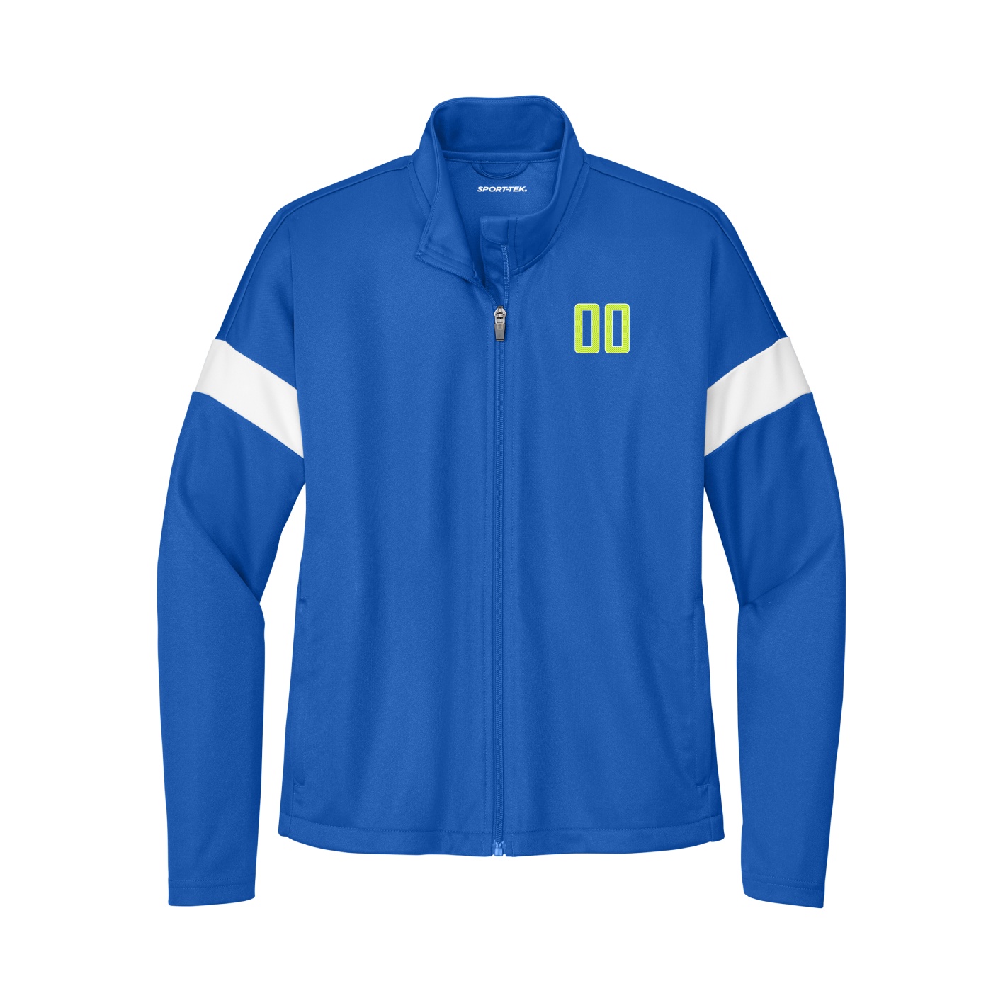 Womens Team Travel Full-Zip Jacket — Front Shirsy in Royal/White