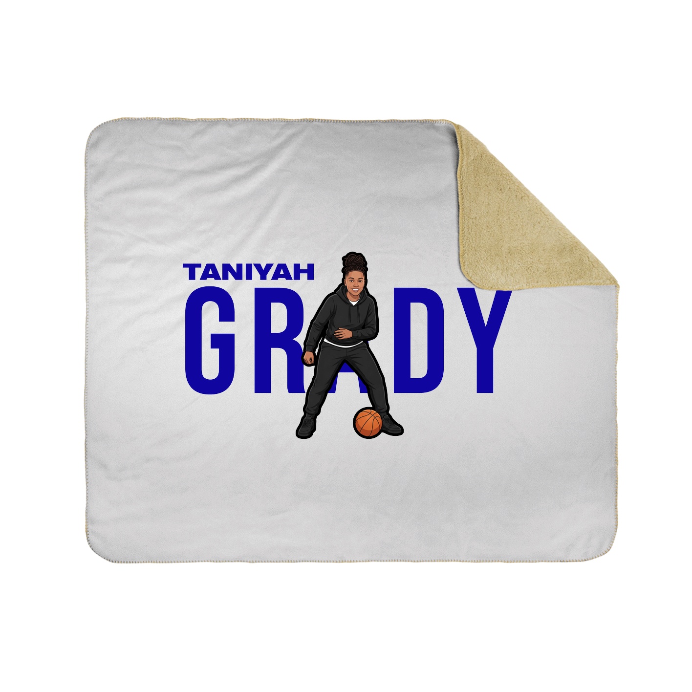 Throw Blanket — Player Name in White